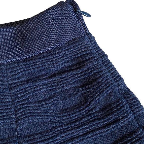 Reiss Carly Dark Blue (Night Navy) Fit and Flare Retro Knit Skirt Womens Sz 6 - Picture 6 of 8